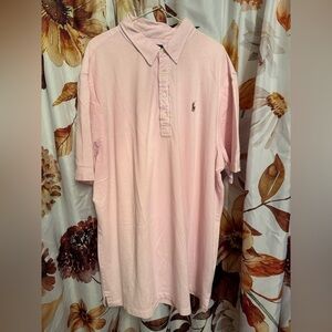 Ralph Lauren Knit Oxford Pink Men's Polo Shirt